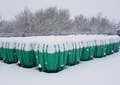 Winter auf dem Firmengelände der utp