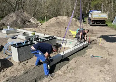 Bau der Kläranlage Dobberkau