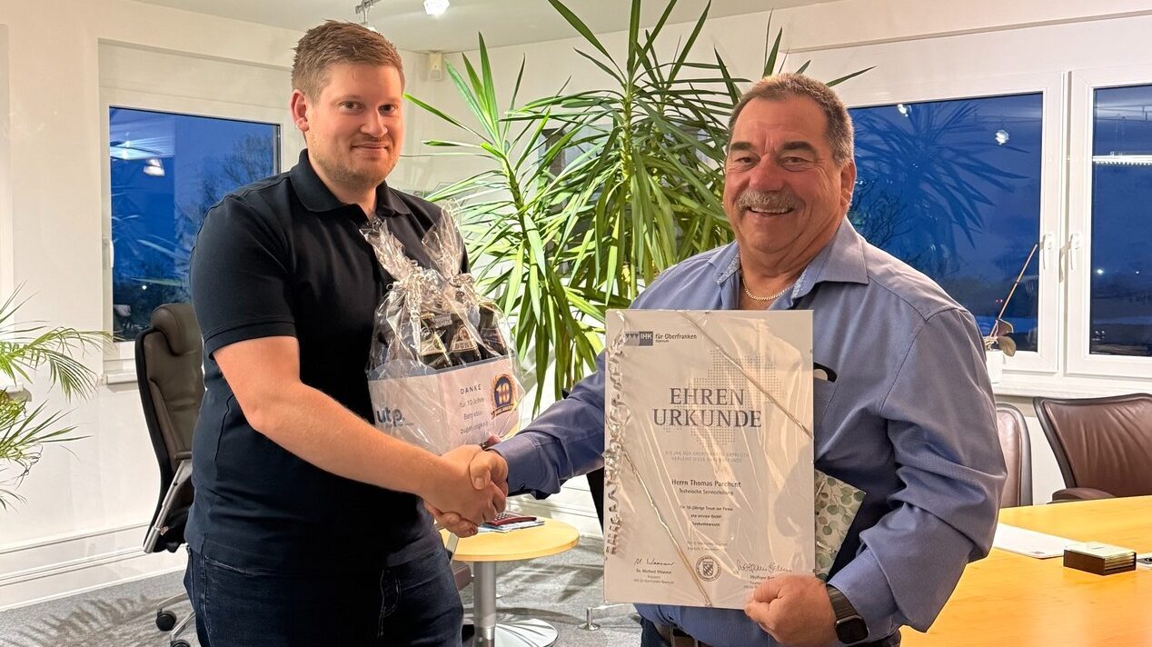 Wir gratulieren Thomas Parchent zu 10 Jahren Firmenzugehörigkeit!